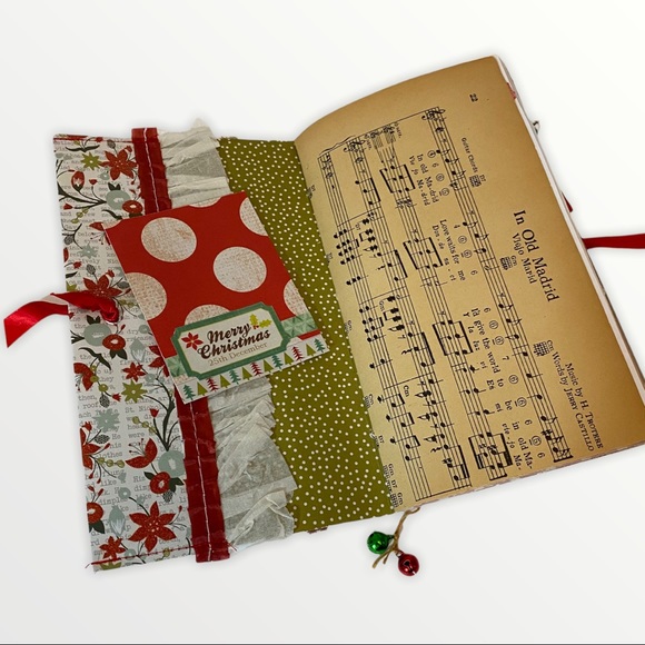 Handmade Christmas Holiday Journal, Scrapbook, Diary, Memory Book - Picture 3 of 6